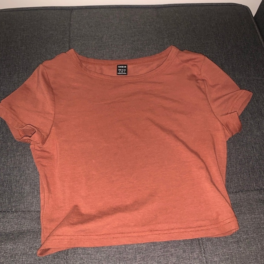 SHEIN Terracotta Short Sleeve Tee